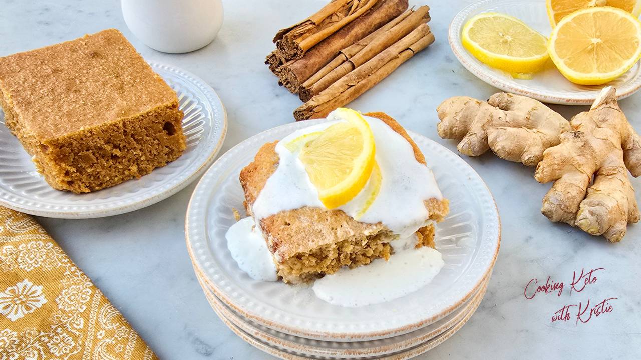Gingerbread Cake with Lemon Sauce